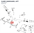 Diagram preview: CLAMP, HANDGUARD, LEFT (95802080010)