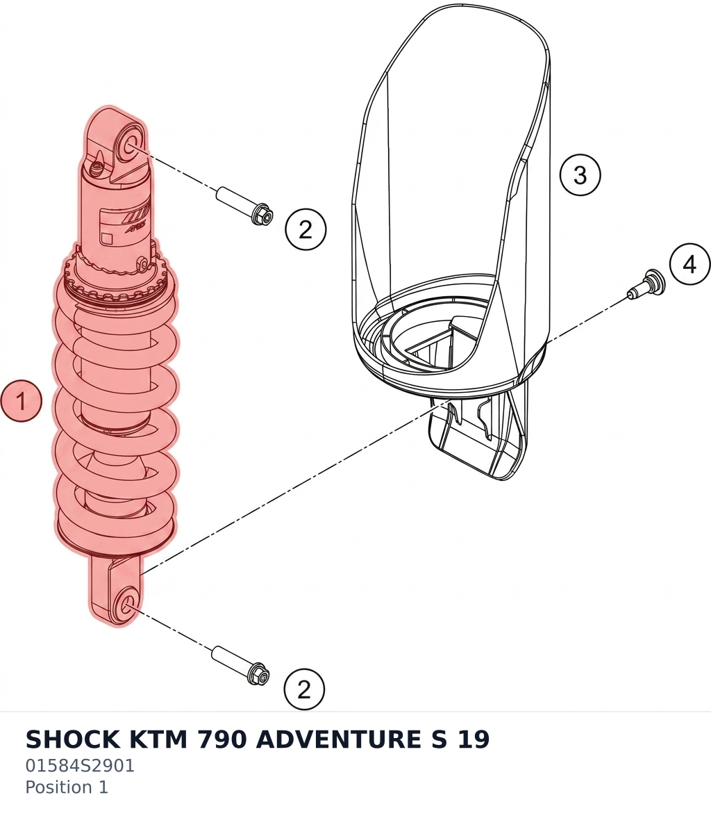 Diagram preview: SHOCK KTM 790 ADVENTURE S 19 (01584S2901)