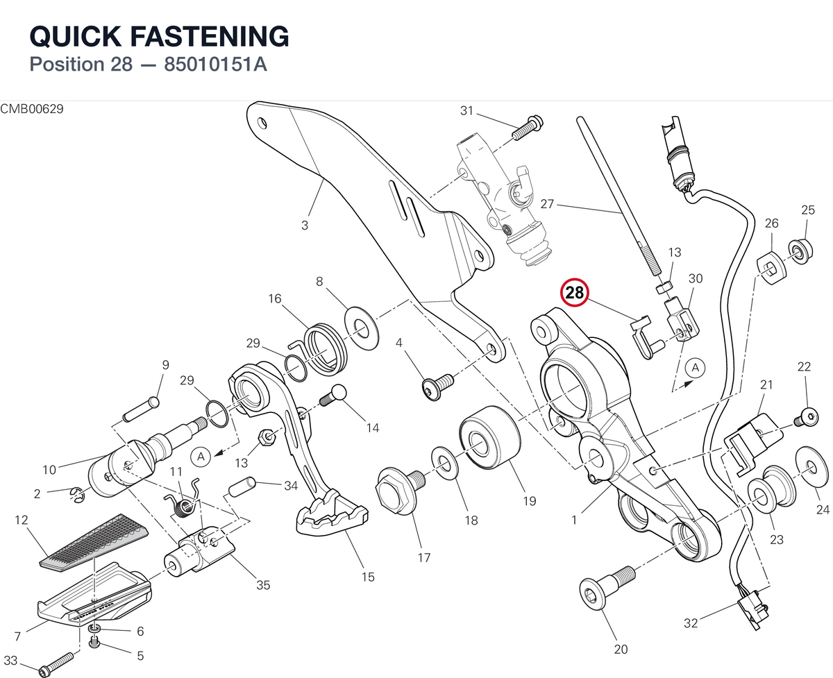 QUICK FASTENING 85010151A diagram position