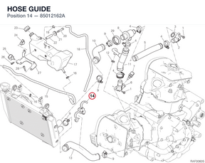 HOSE GUIDE 85012162A diagram position