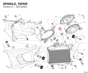 SPINDLE, TAPER 85012362A diagram position
