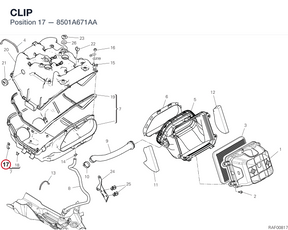 CLIP 8501A671AA diagram position