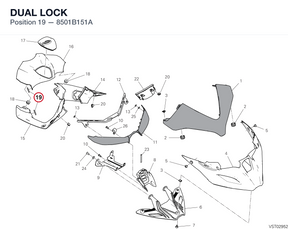 DUAL LOCK 8501B151A diagram position