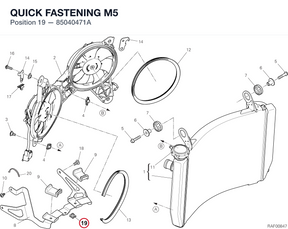 QUICK FASTENING M5 85040471A diagram position