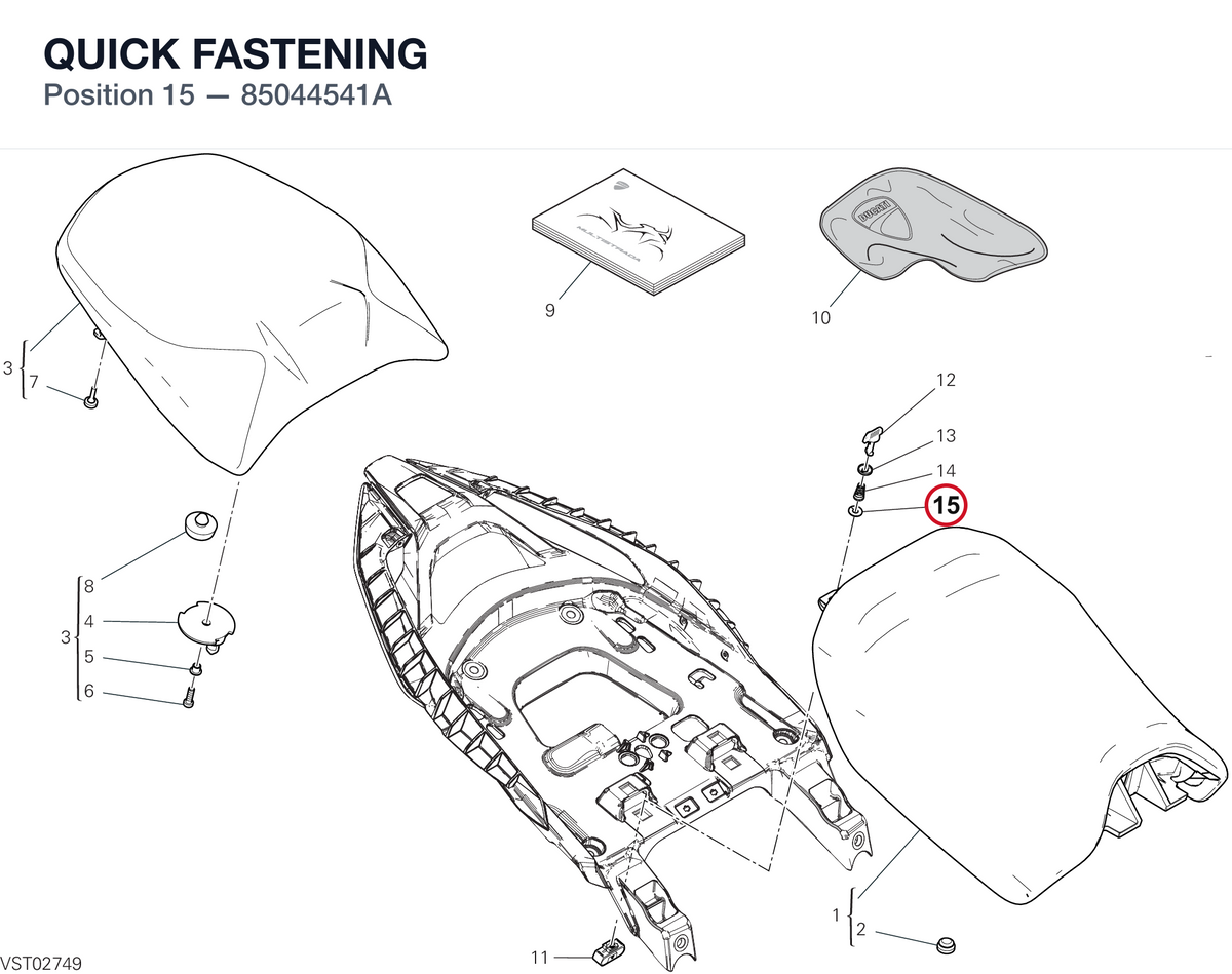 QUICK FASTENING 85044541A diagram position