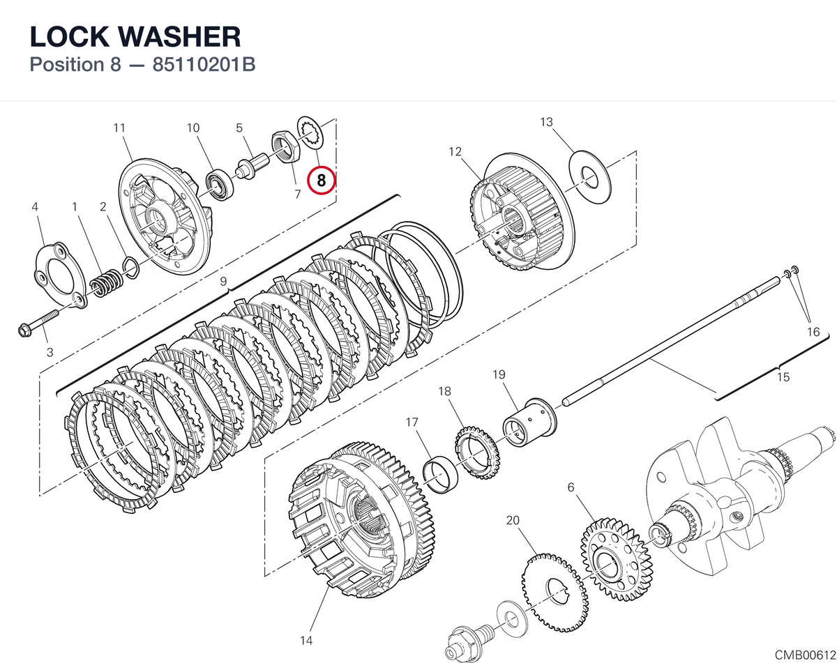 LOCK WASHER 85110201B diagram position