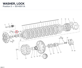 WASHER, LOCK 85140011A diagram position