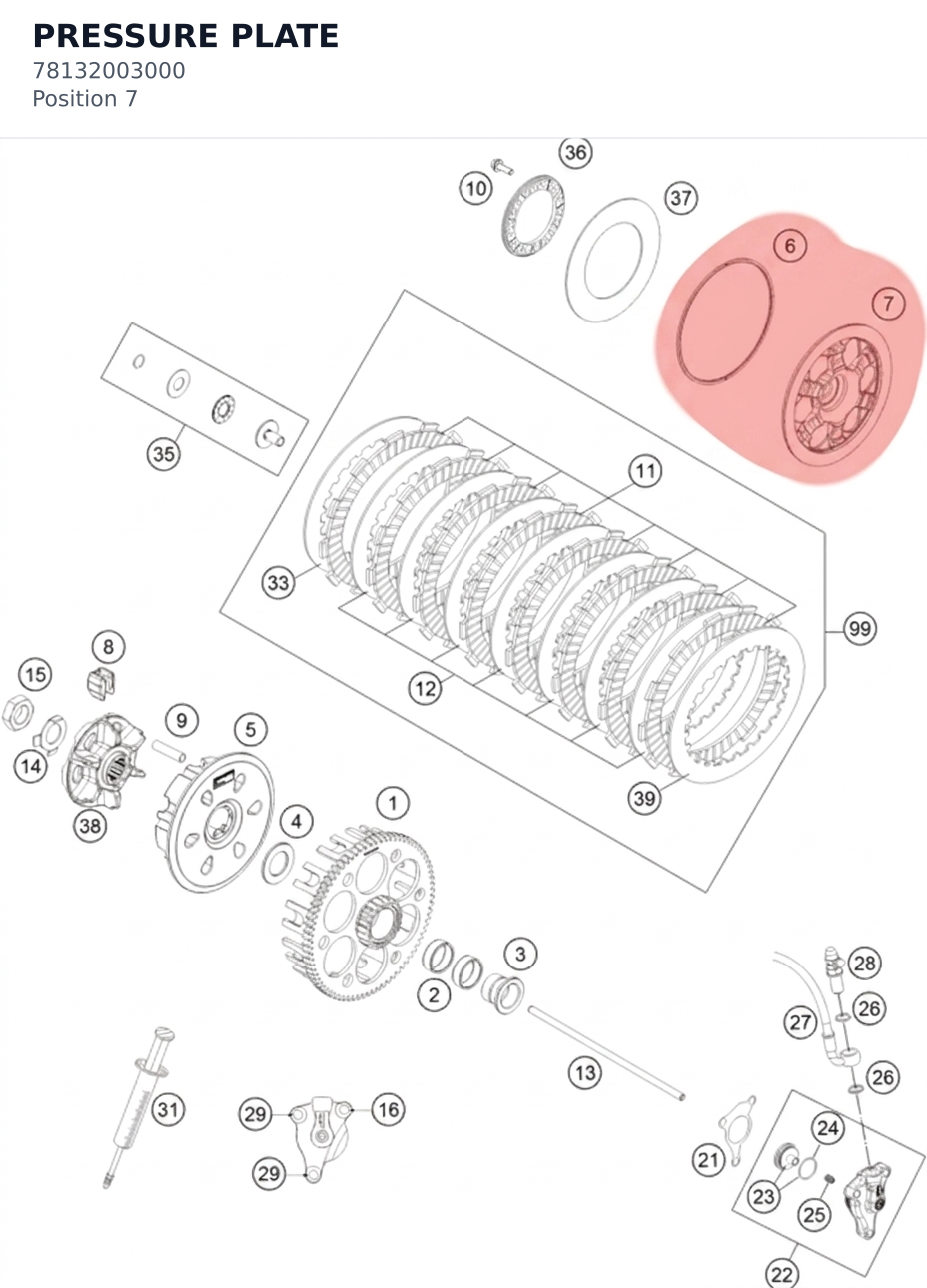 Diagram preview: PRESSURE PLATE (78132003000)