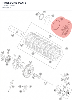 Diagram preview: PRESSURE PLATE (78132003000)