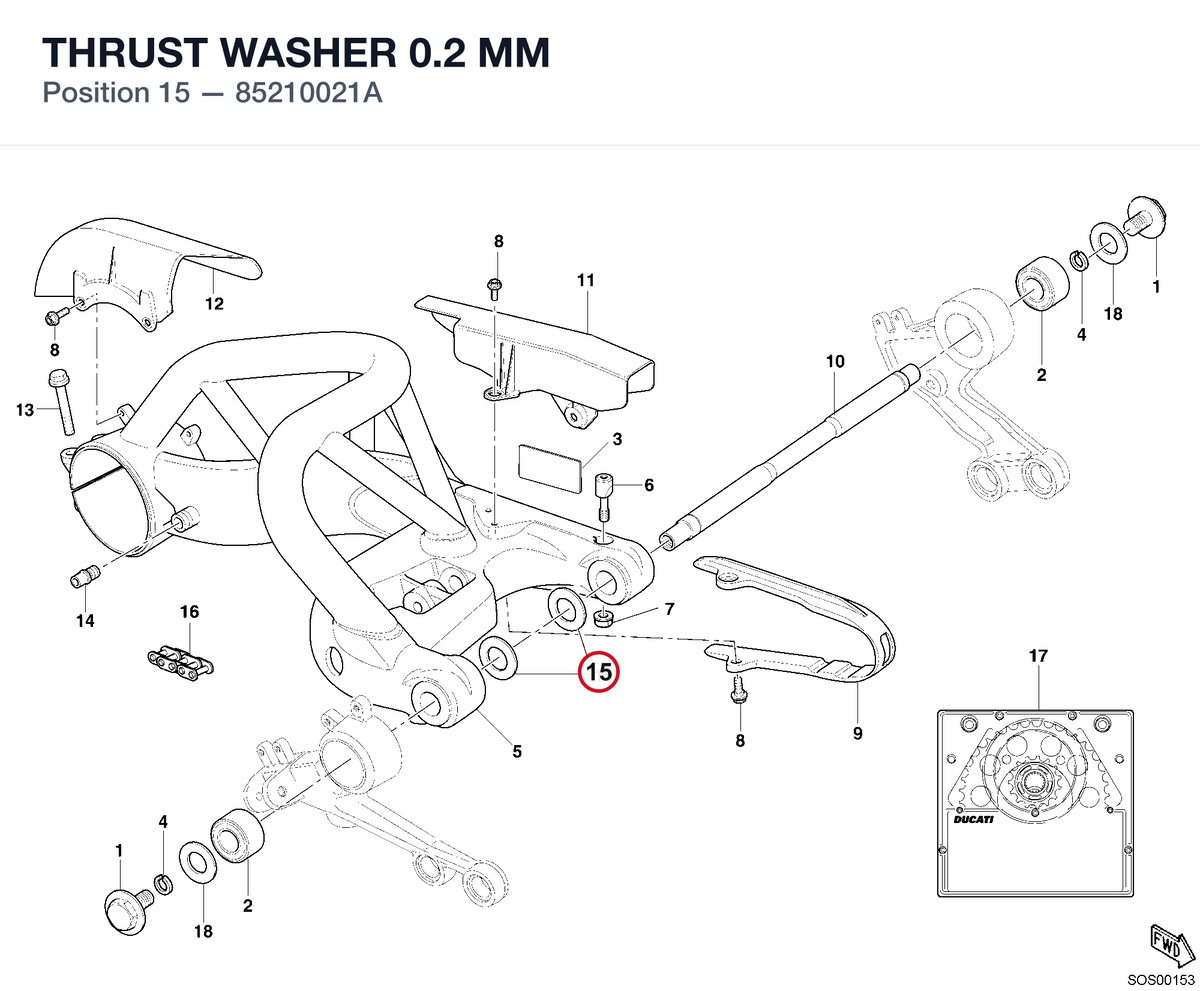 THRUST WASHER 0.2 MM 85210021A diagram position
