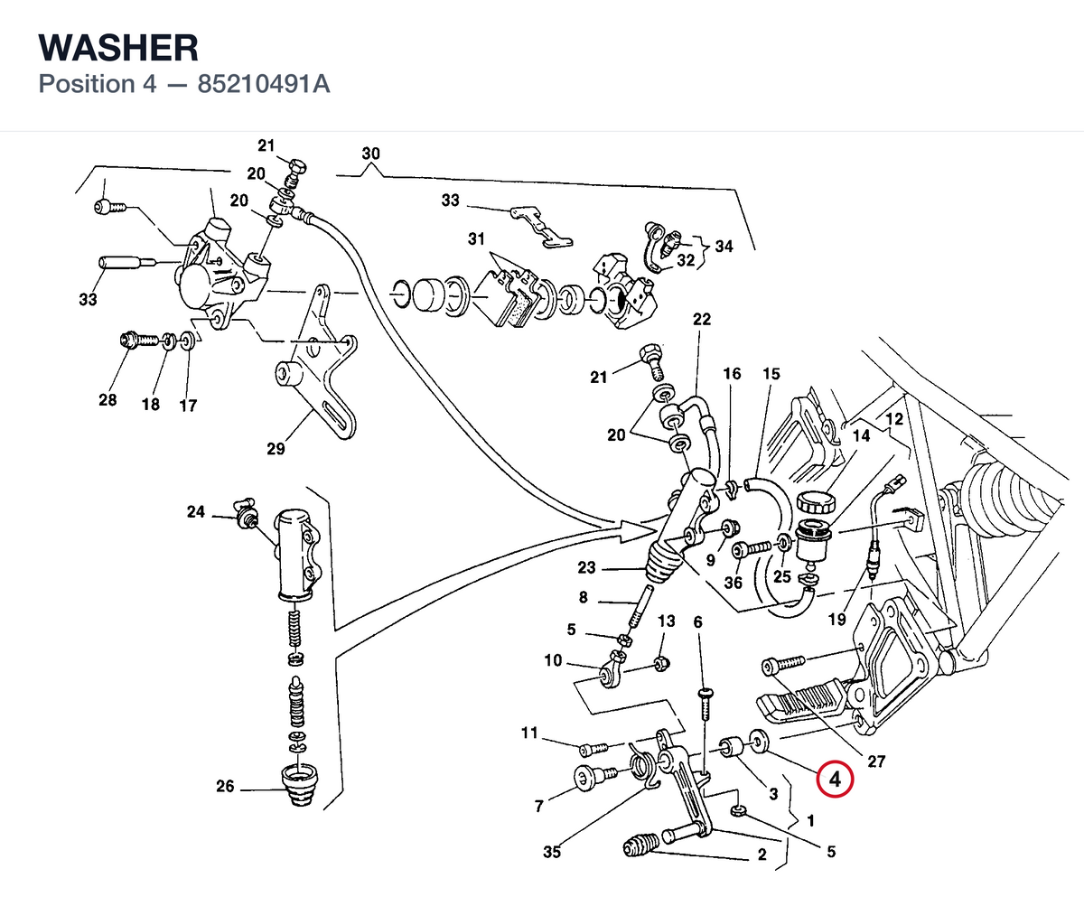 WASHER 85210491A diagram position