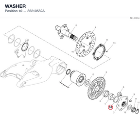 WASHER 85210582A diagram position