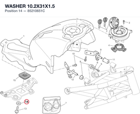 WASHER 10.2X31X1.5 85210651C diagram position