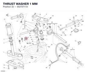 THRUST WASHER 1 MM 85210711A diagram position