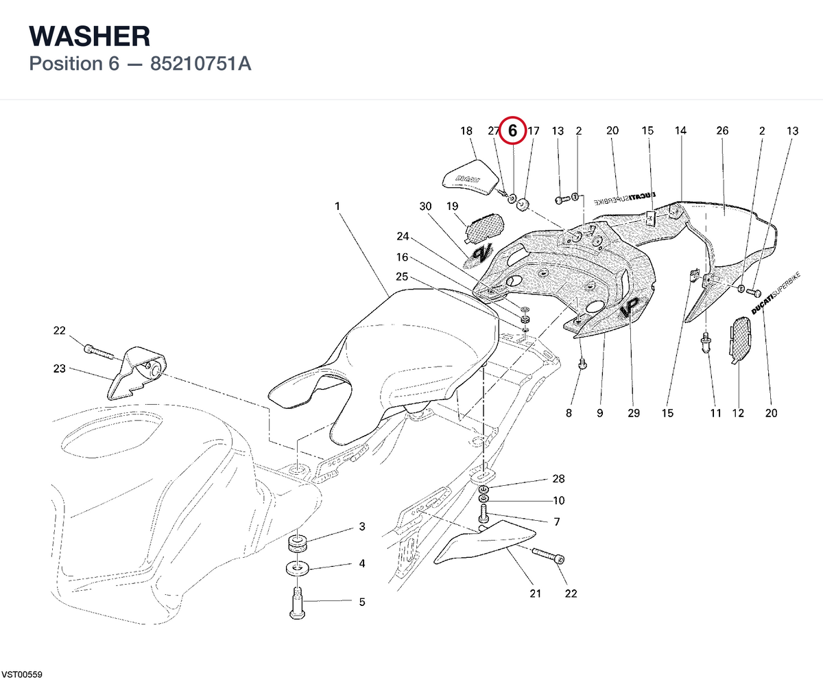 WASHER 85210751A diagram position