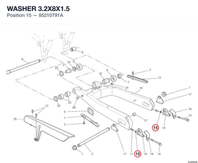 WASHER 3.2X8X1.5 85210791A diagram position