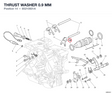 THRUST WASHER 0.9 MM 85210931A diagram position