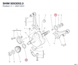 SHIM 50X35X2.3 85211041I diagram position