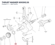 THRUST WASHER 50X35X2.55 85211041N diagram position