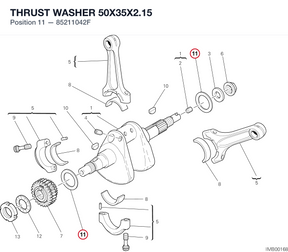 THRUST WASHER 50X35X2.15 85211042F diagram position