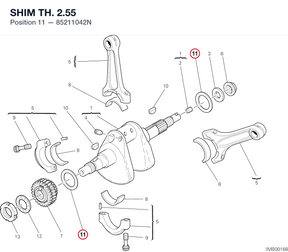 SHIM TH. 2.55 85211042N diagram position