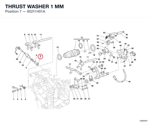 THRUST WASHER 1 MM 85211401A diagram position