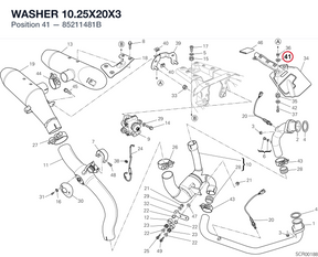 WASHER 10.25X20X3 85211481B diagram position