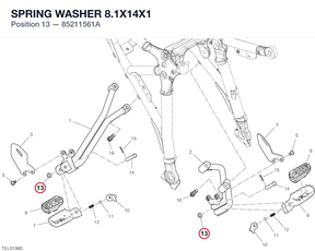 SPRING WASHER 8.1X14X1 85211561A diagram position