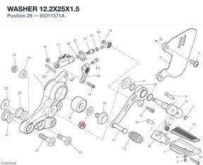 WASHER 12.2X25X1.5 85211571A diagram position