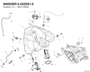 WASHER 6.4X25X1.5 85211961B diagram position