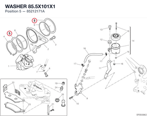 WASHER 85.5X101X1 85212171A diagram position