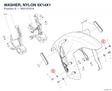 WASHER, NYLON 9X14X1 85212181A diagram position