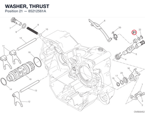 WASHER, THRUST 85212561A diagram position