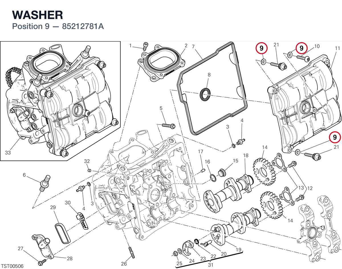 WASHER 85212781A diagram position