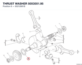 THRUST WASHER 50X35X1.95 85212881B diagram position