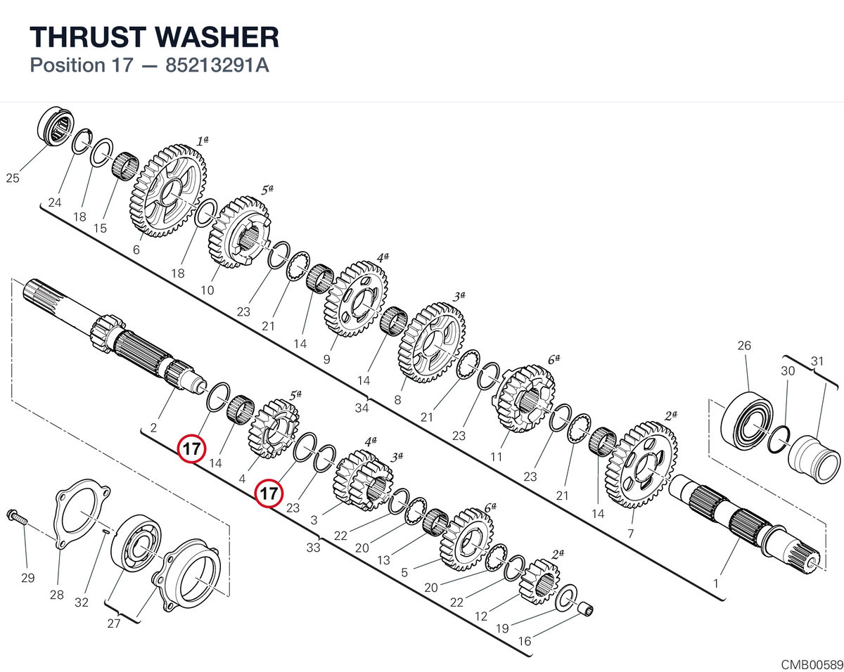 THRUST WASHER 85213291A diagram position