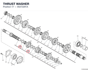 THRUST WASHER 85213291A diagram position
