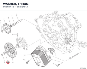 WASHER, THRUST 85213461A diagram position