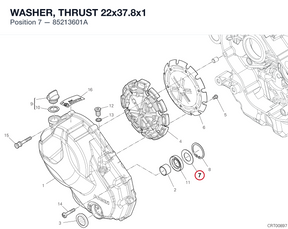 WASHER, THRUST 22x37.8x1 85213601A diagram position