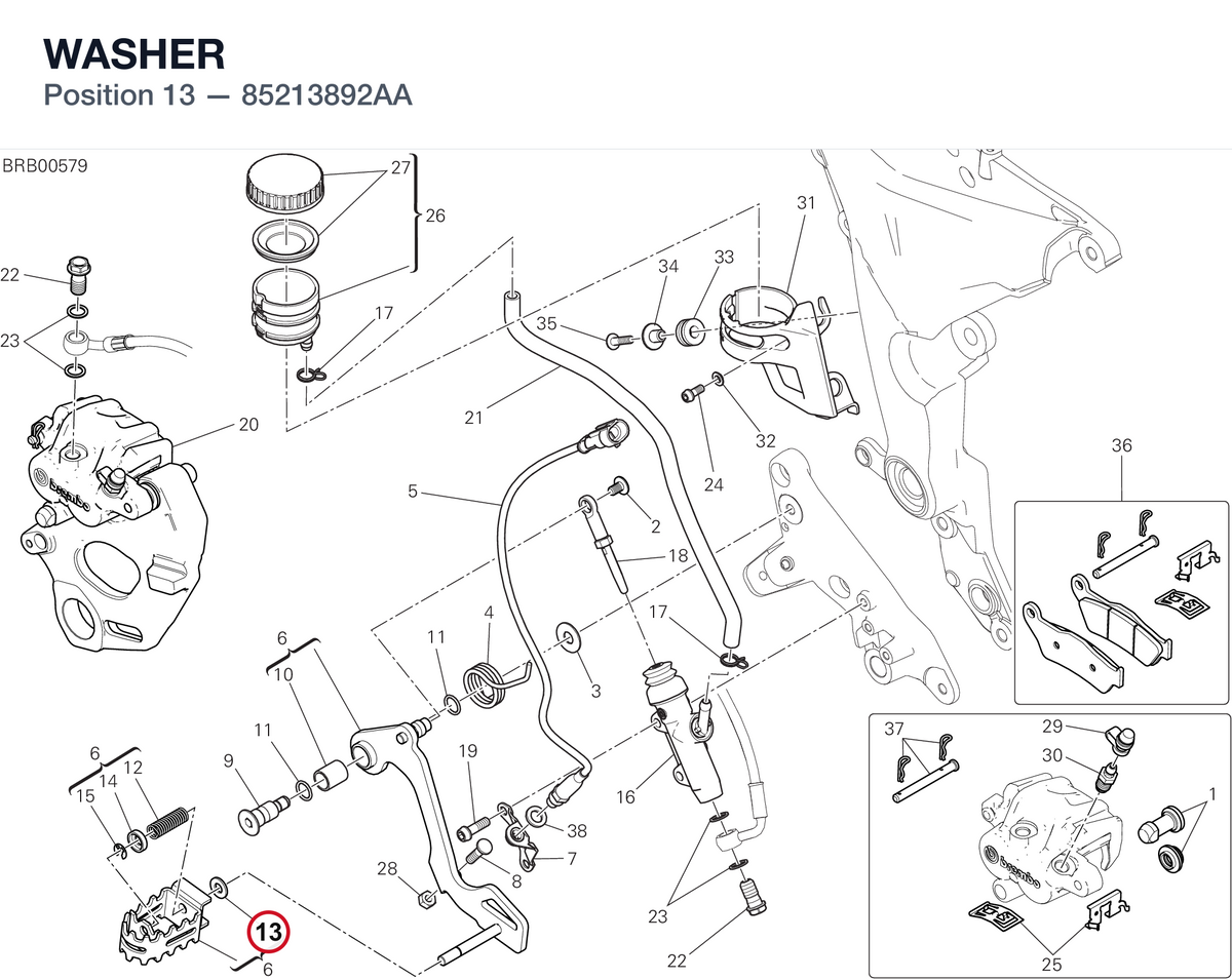 WASHER 85213892AA diagram position