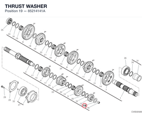 THRUST WASHER 85214141A diagram position