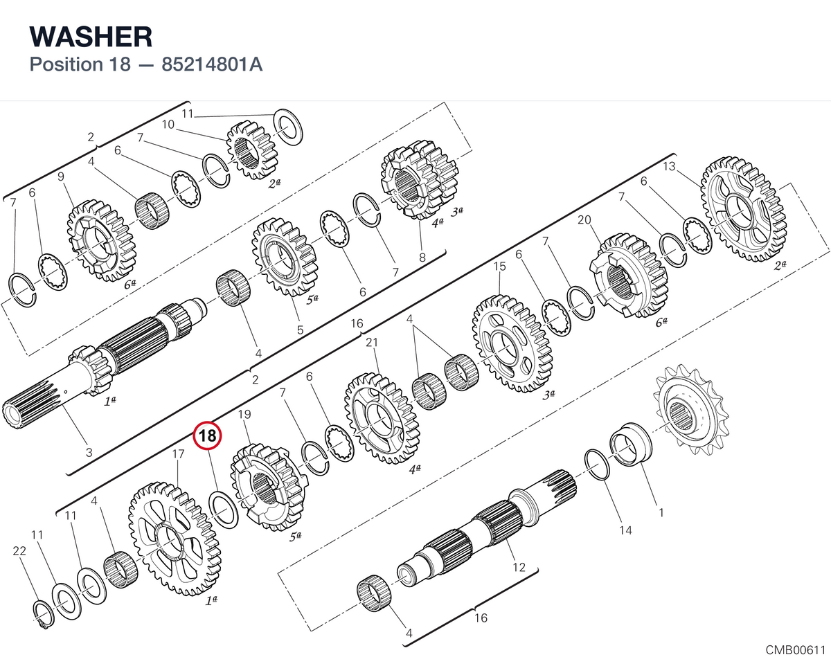 WASHER 85214801A diagram position