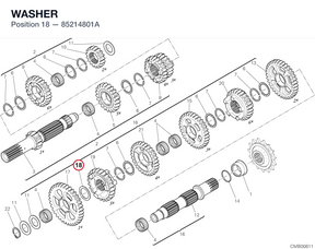WASHER 85214801A diagram position