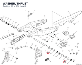 WASHER, THRUST 85215091A diagram position