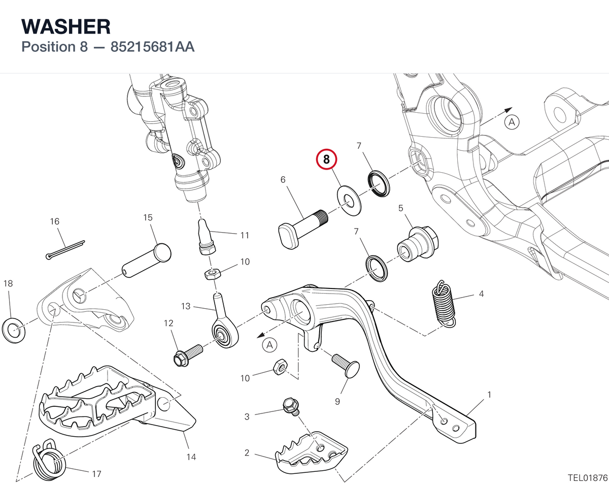 WASHER 85215681AA diagram position