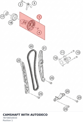 Diagram preview: CAMSHAFT WITH AUTODECO (78736010033)