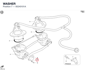 WASHER 85240101A diagram position