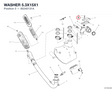 WASHER 5.3X15X1 85240131A diagram position