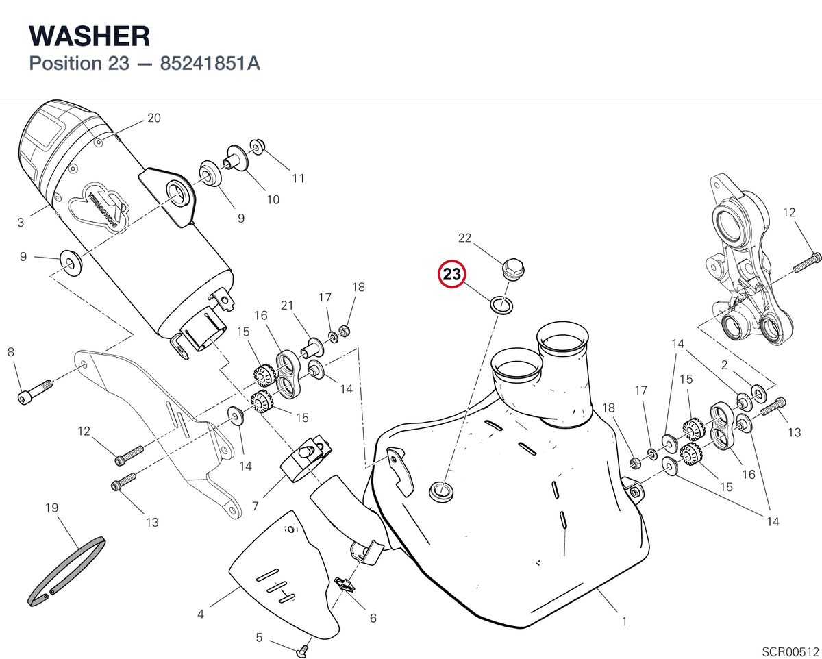 WASHER 85241851A diagram position