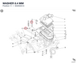 WASHER 6.4 MM 85250031A diagram position